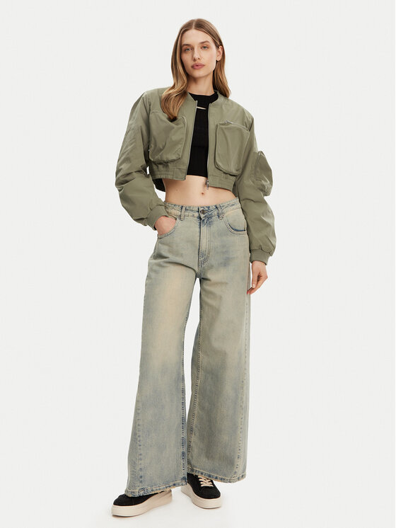 ONLY ONLY Μπόμπερ μπουφάν Saga 15336303 Πράσινο Regular Fit