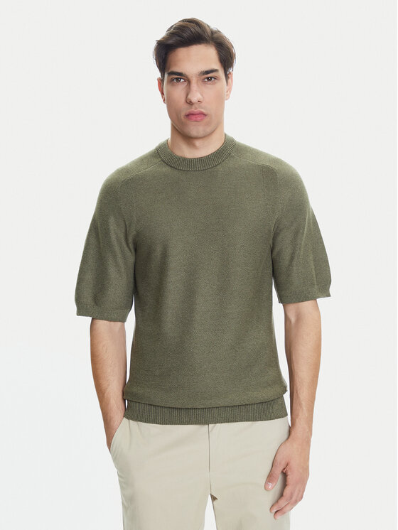 BOSS Sweater Kencel 50545678 Zöld Regular Fit
