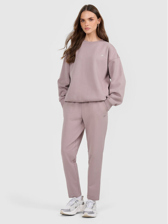 4F 4F Spodnie dresowe ESSENTIALS Beżowy Regular Fit