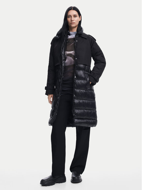 Kurtka zimowa Desigual, Rozmiar S, Czarna, Estocolmo 24WWEW92