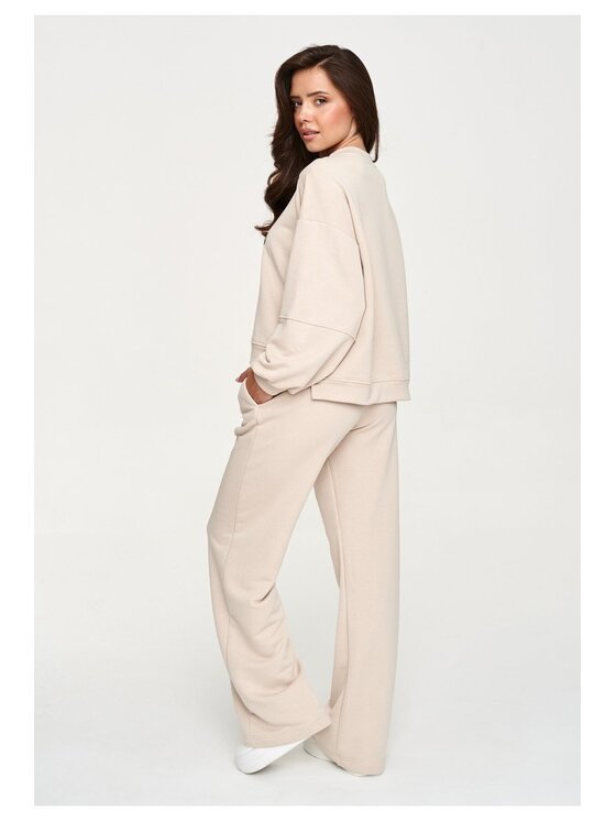 Makadamia Makadamia Dres M951 Beżowy Loose Fit