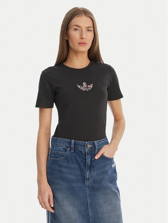 adidas adidas T-Shirt GN3043 Μαύρο Standard Fit