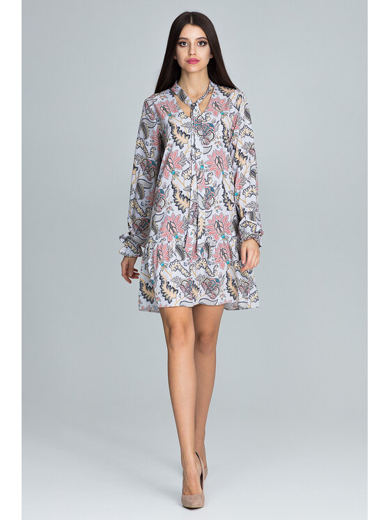 FIGL FIGL Φόρεμα M599 Έγχρωμο Regular Fit