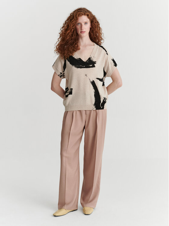 TATUUM TATUUM Sweter HELENA 1 Beżowy Classic Fit