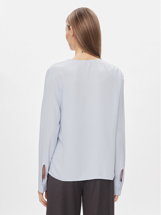 Tommy Hilfiger Tommy Hilfiger Bluză WW0WW40529 Albastru celest Relaxed Fit