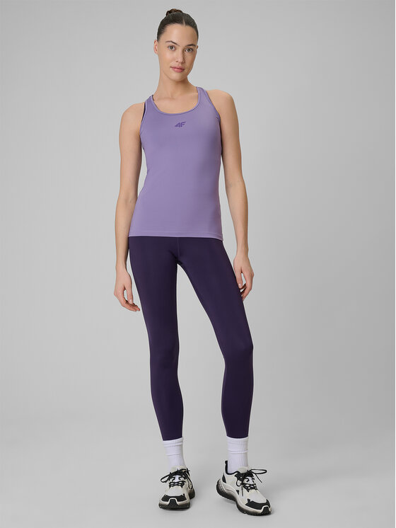4F 4F Koszulka techniczna MULTI ACTIVE Fioletowy Slim Fit