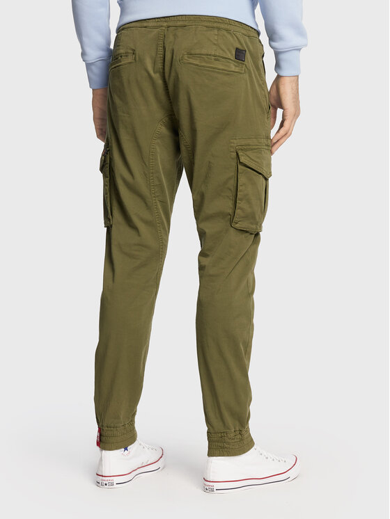 Alpha Industries Alpha Industries Joggers kalhoty Twill 116202 Zelená Regular Fit