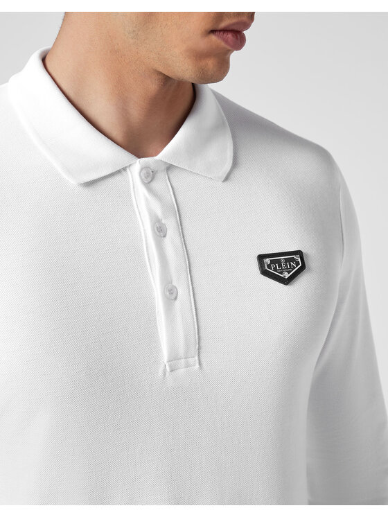 PHILIPP PLEIN PHILIPP PLEIN Polo 255 Biały Regular Fit