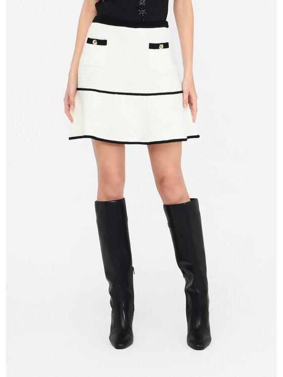 Liu Jo Liu Jo Minigonna CF5133MS18F03A21 Bianco Regular Fit