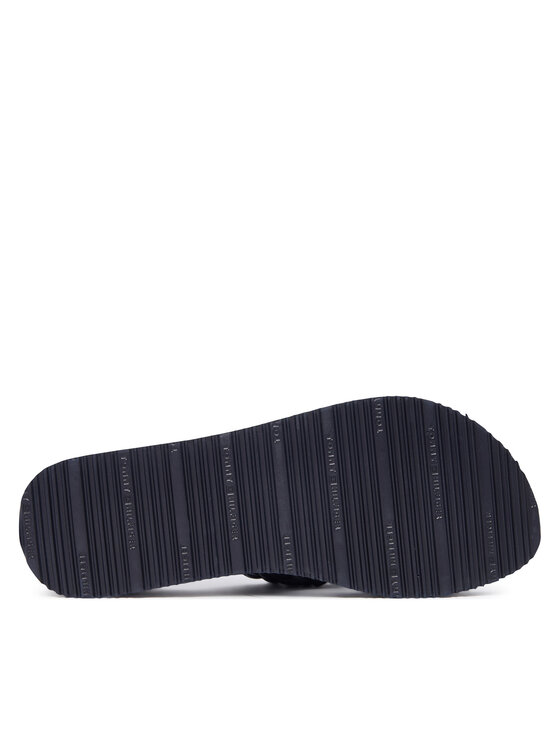 Tommy Hilfiger Tommy Hilfiger Japonki Th Wedge Cornrow Beach Sandal FW0FW09037 Granatowy