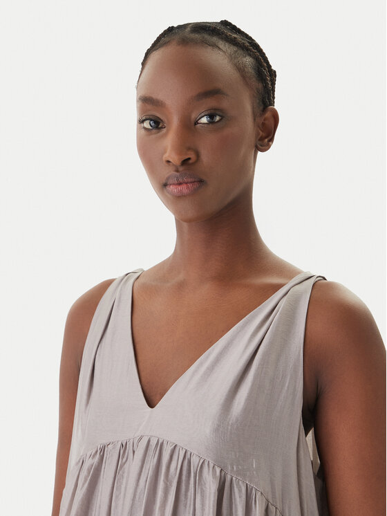 Eleh Eleh Φόρεμα καλοκαιρινό SS260270 Γκρι Relaxed Fit