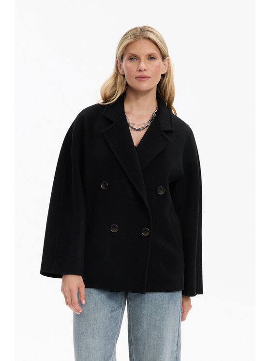 Deni Cler Milano Deni Cler Milano Kurtka przejściowa T-DC-9083-F5-90-90-1 Czarny Oversize