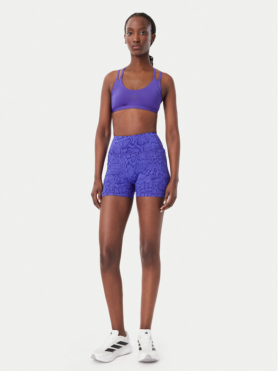 adidas adidas Kolarki Optimé Snake Short Leggings KV1152 Fioletowy Slim Fit