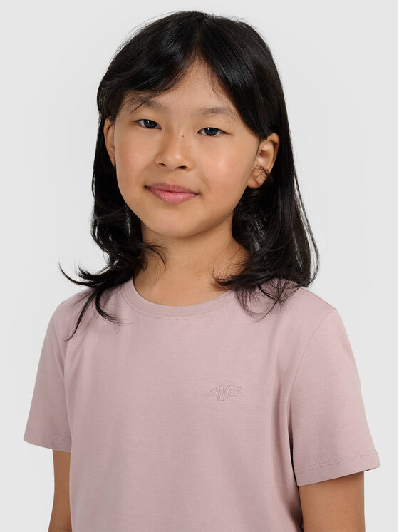 4F 4F T-Shirt BASIC+ Beżowy Oversize