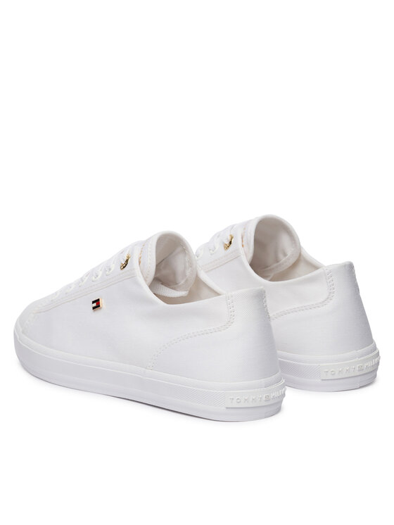 Tommy Hilfiger Tommy Hilfiger Tenniskingad Th Foxing Sneaker Canvas FW0FW09170 Valge