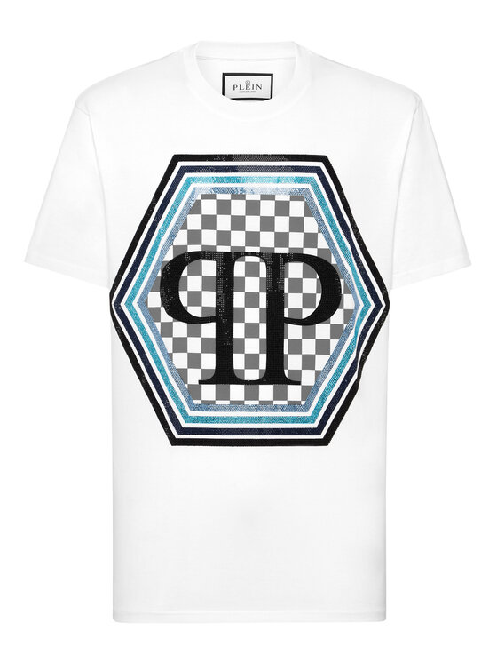 PHILIPP PLEIN PHILIPP PLEIN T-Shirt 22601 Biały Regular Fit