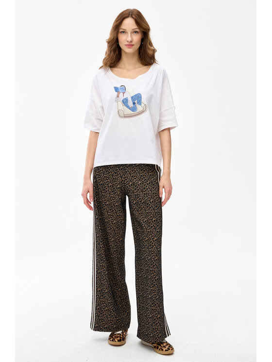 blue shadow blue shadow Bluzka Tina Écru Regular Fit
