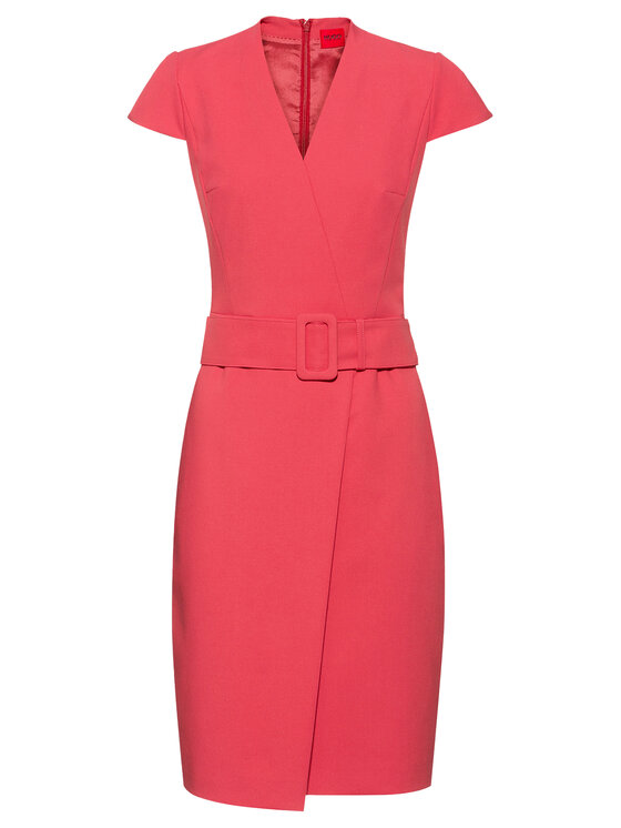 HUGO Hugo Kokteilinė suknelė Kamure 50450196 Rožinė Slim Fit