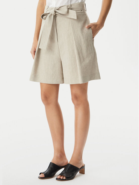 BOSS BOSS Riidest šortsid Tojuna 50558545 Beež Relaxed Fit