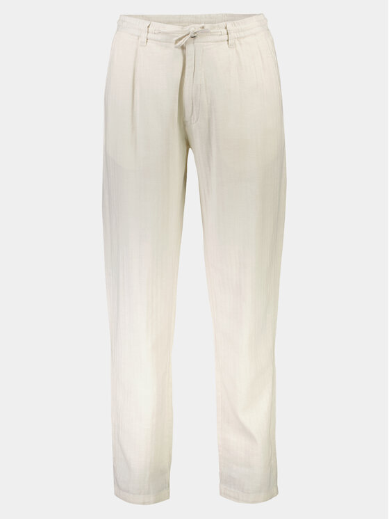 Lindbergh Bavlnené nohavice 30-003020 Biela Relaxed Fit