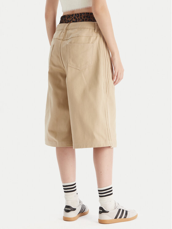 adidas adidas Джинсові шорти Firebird Utility JX8762 Бежевий Regular Fit