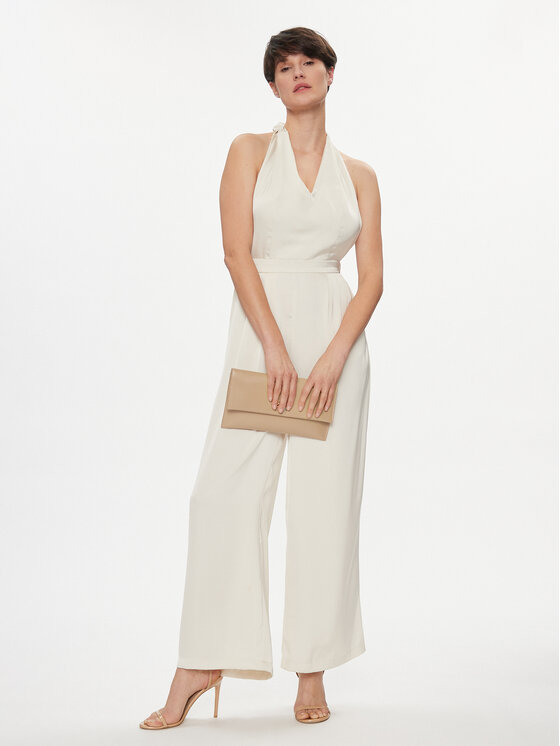 Vila Vila Jumpsuit Ravenna 14083041 Écru Regular Fit