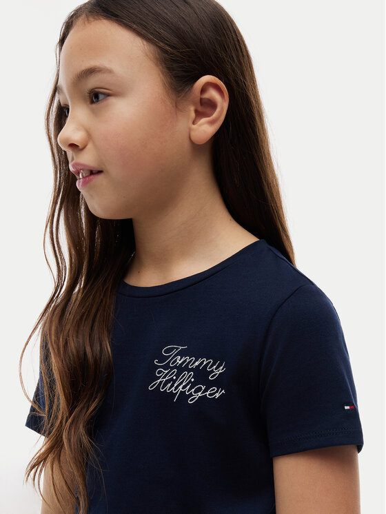 Tommy Hilfiger Tommy Hilfiger Тишърт KG0KG09454 Тъмносин Regular Fit