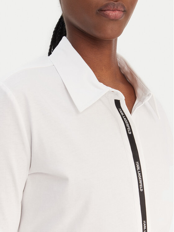 KARL LAGERFELD KARL LAGERFELD Särk B1W17078 Valge Regular Fit