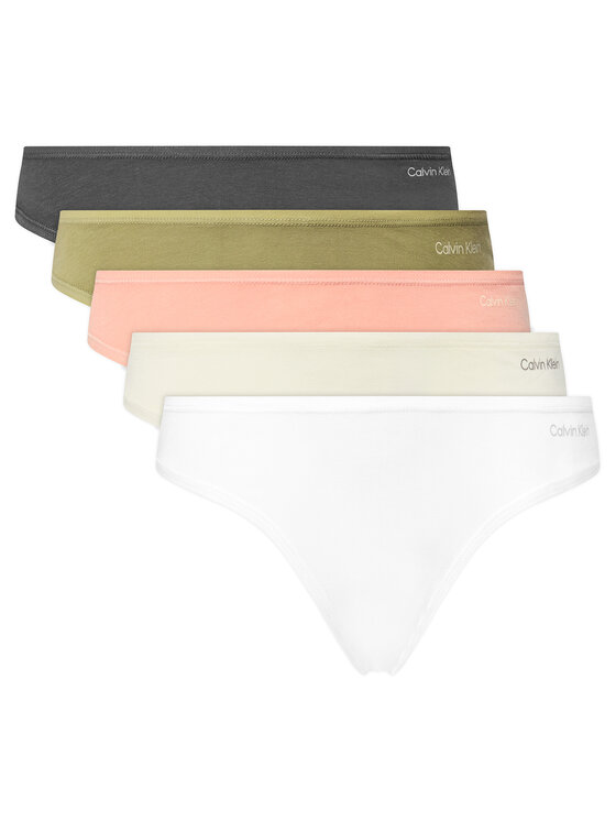 Calvin Klein Underwear Set 5 kusov nohavičiek typu tanga 000QD5250E Farebná