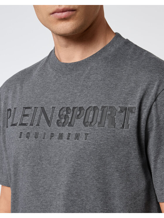 Plein Sport Plein Sport T-Shirt 1093 Szary Regular Fit