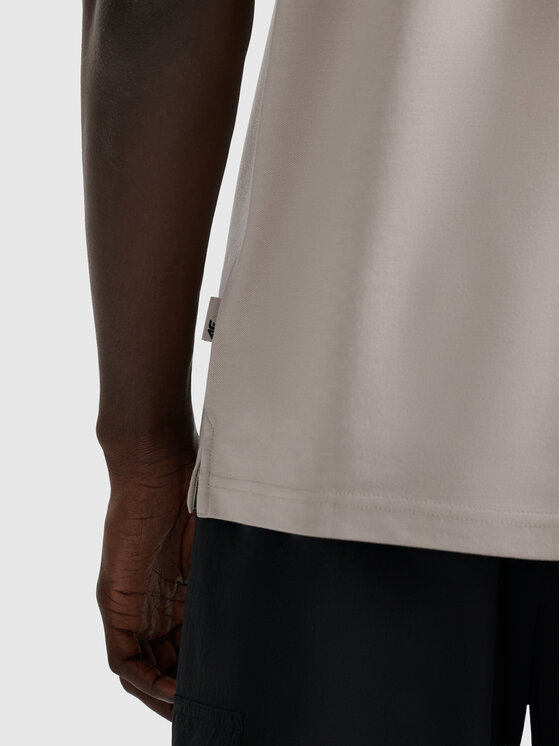 4F 4F Polo MIDSHOP TEXTILE Szary jasny Regular Fit