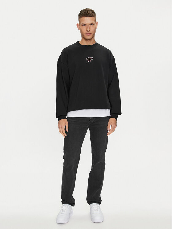 HUGO Hugo Felpa Duberries 50518981 Nero Relaxed Fit