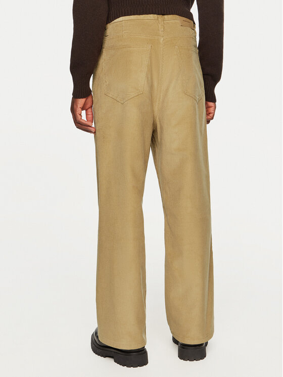 AMI PARIS AMI PARIS Hlače iz tkanine HTR102.CO0089 Rjava Baggy Fit