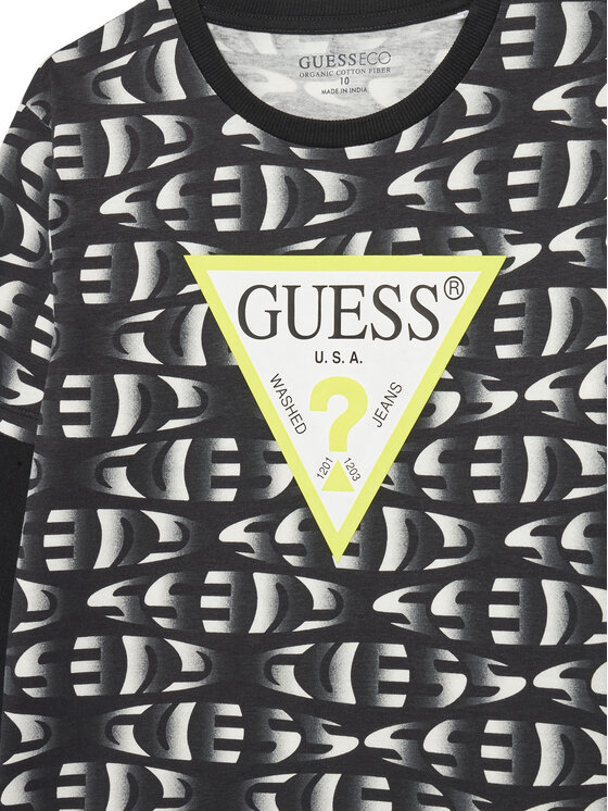 Guess Guess Μπλουζάκι L5YI04 K8HM4 Μαύρο Regular Fit