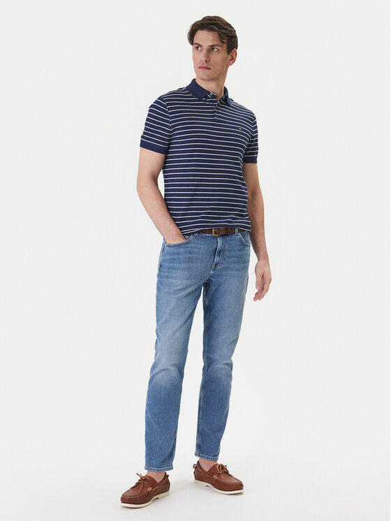 Tommy Hilfiger Tommy Hilfiger Polo särk 1985 MW0MW17770 Tumesinine Regular Fit