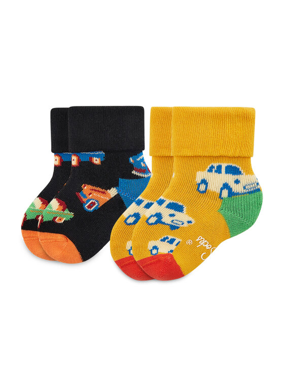 Set de 2 perechi de șosete lungi pentru copii Happy Socks KCAR45-9300 Colorat