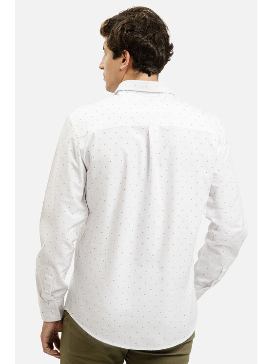 Cross Jeans Cross Jeans Koszula 35564-008 Biały Regular Fit