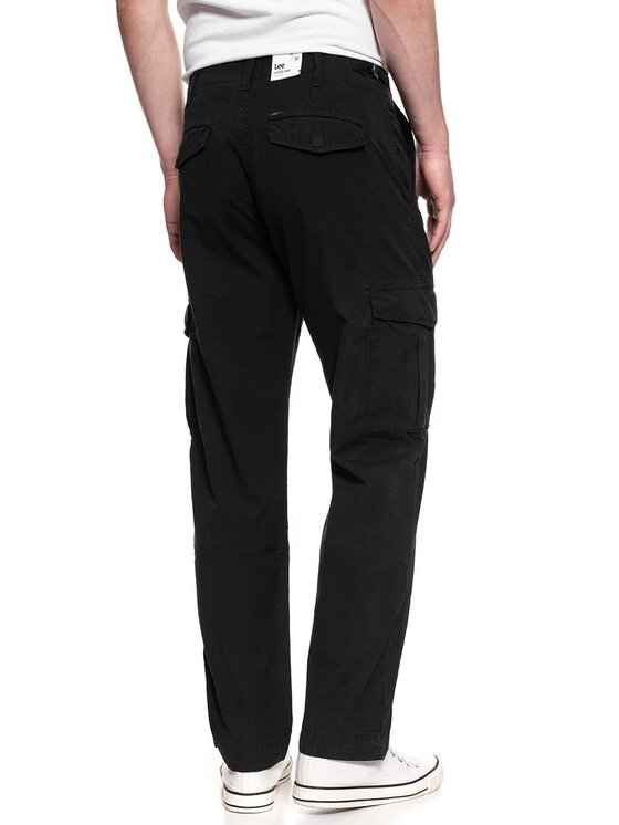 Lee Lee Pantaloni di tessuto FATIGUE PANT Nero Loose Fit