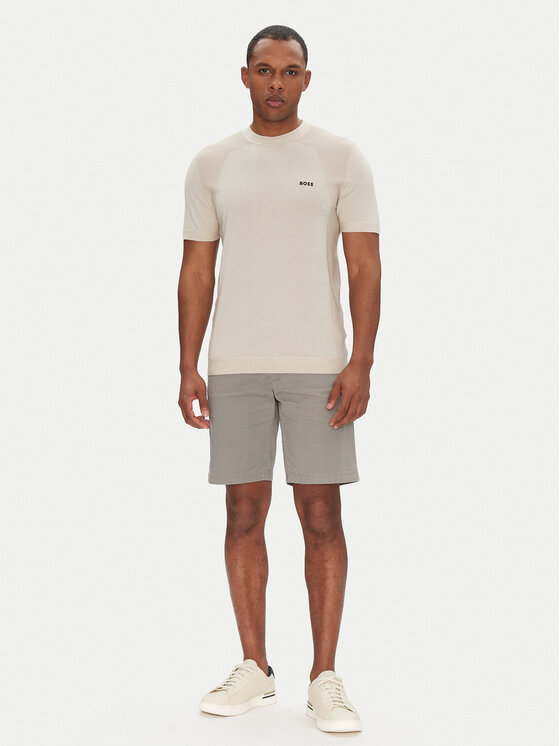 BOSS BOSS Póló Momentum 50520683 Bézs Regular Fit