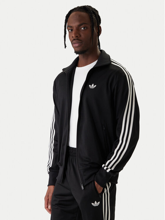 adidas adidas Bluză Firebird KD8312 Negru Loose Fit