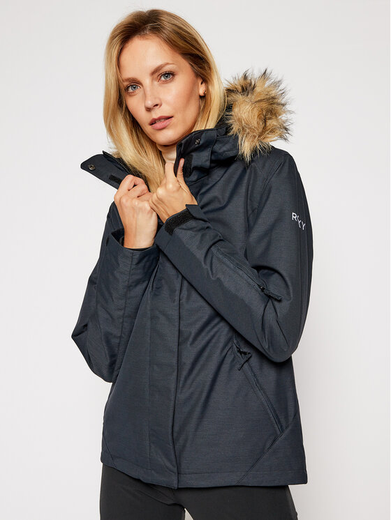 Roxy Roxy Snowboard kabát Jet Ski Solid ERJTJ03266 Szürke Slim Fit