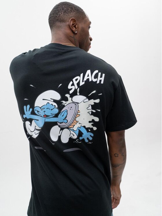 Smerfy Smerfy T-Shirt 119755 Czarny Oversize