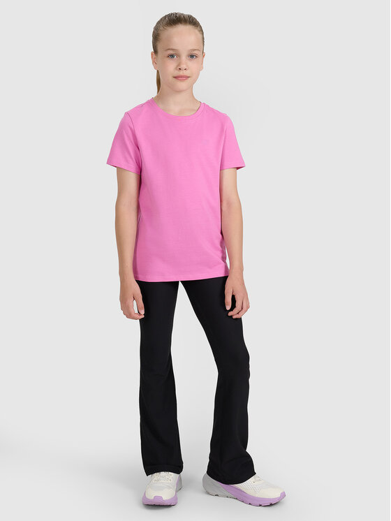 4F 4F T-Shirt BASIC+ Różowy Oversize