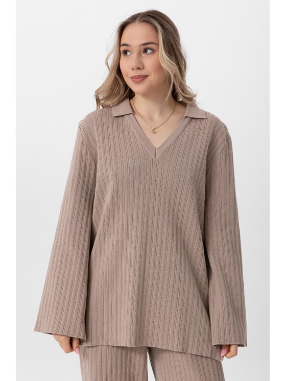 LAURELLA LAURELLA Svetr 6UL001 Béžová Regular Fit