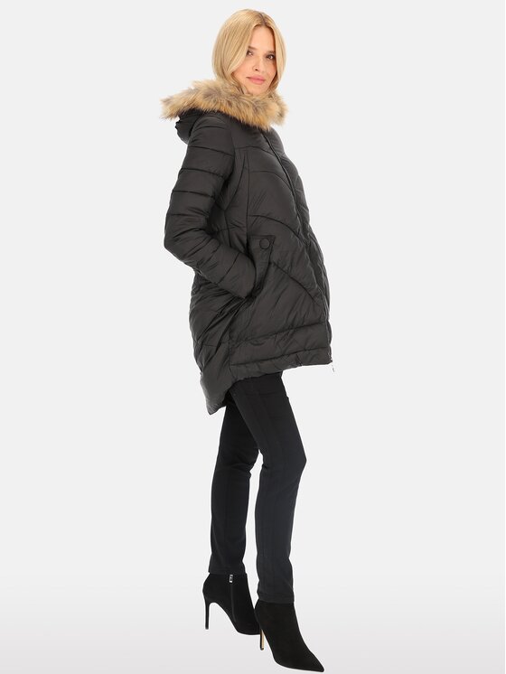 Perso Perso Kurtka damska BLHMK8504FR Czarny Regular Fit
