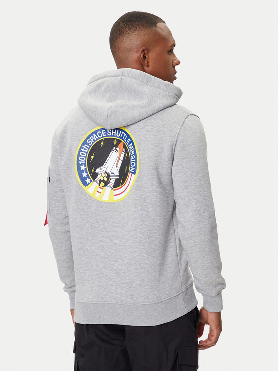 Alpha Industries Alpha Industries Majica dugih rukava Space Shuttle 178317 Siva Regular Fit