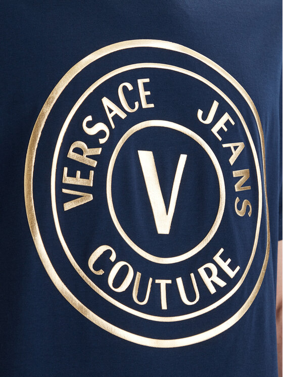 Versace Jeans Couture Versace Jeans Couture Marškinėliai 80GAHT02 CJ00T Tamsiai mėlyna Regular Fit