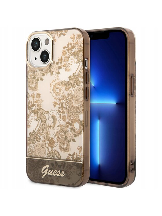 Guess Guess Etui na telefon Porcelain Brązowy
