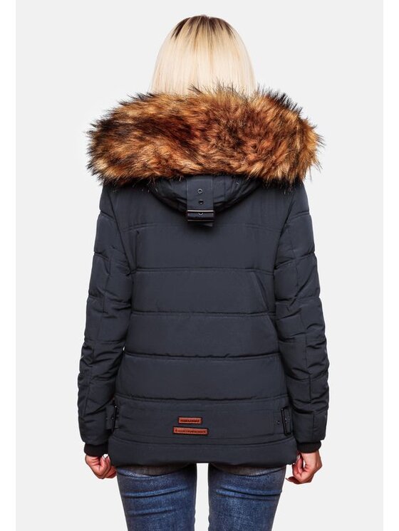 Navahoo Navahoo Kurtka zimowa Zoja Niebieski Casual Fit