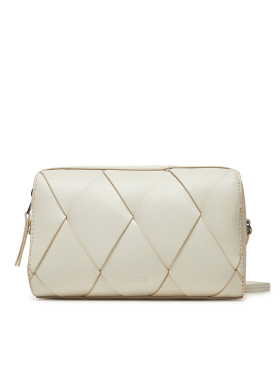 Damska Torebka Calvin Klein, Écru, Ck Woven Camera Bag K60K613002